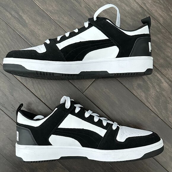 Puma Rebound V6 Low Black & White US Men's 10.5 Sneakers NWOT - Picture 8 of 12
